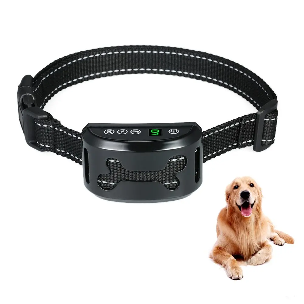 

Anti Bark Device Dog Training Collar Rechargeable Anti-Barking Collar with Beep/Vibration/Harmless Shock Modes for S M L Dogs