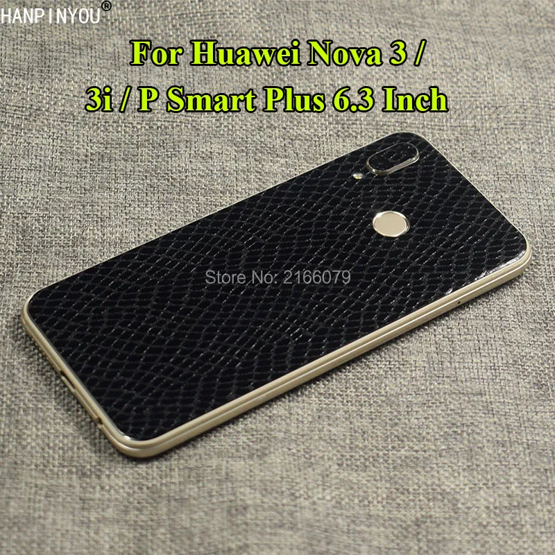 For Huawei P Smart Plus / Nova 3 3i 6.3&quot Crocodile Snake Skin Pattern Leather Full Back Cover Matte Decals Wrap Sticker Film |