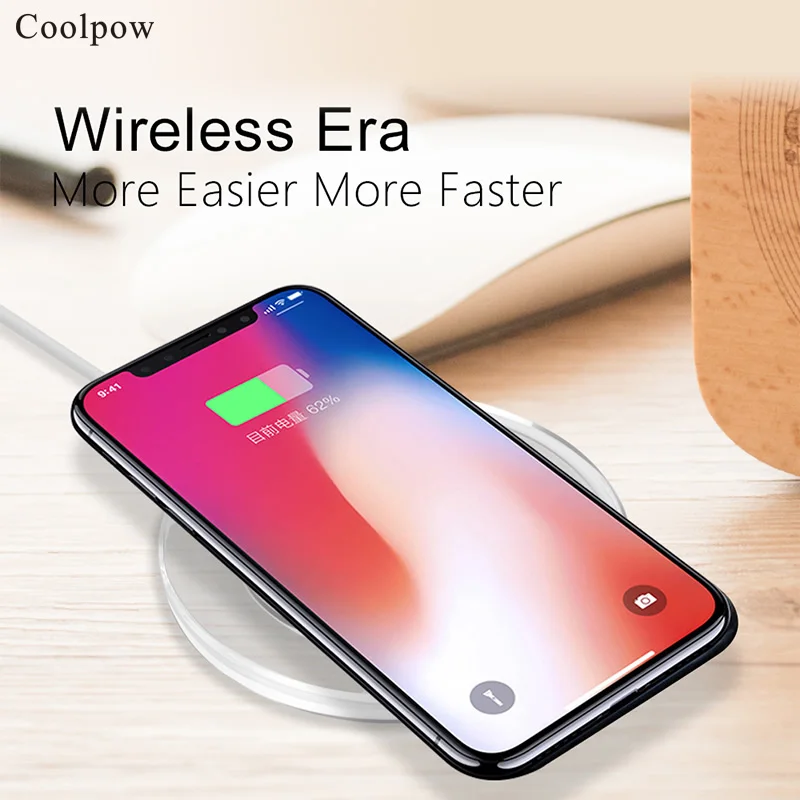 Qi Беспроводной зарядная станция Быстрая зарядка для iphone 8 плюс XS Max xr X samsung