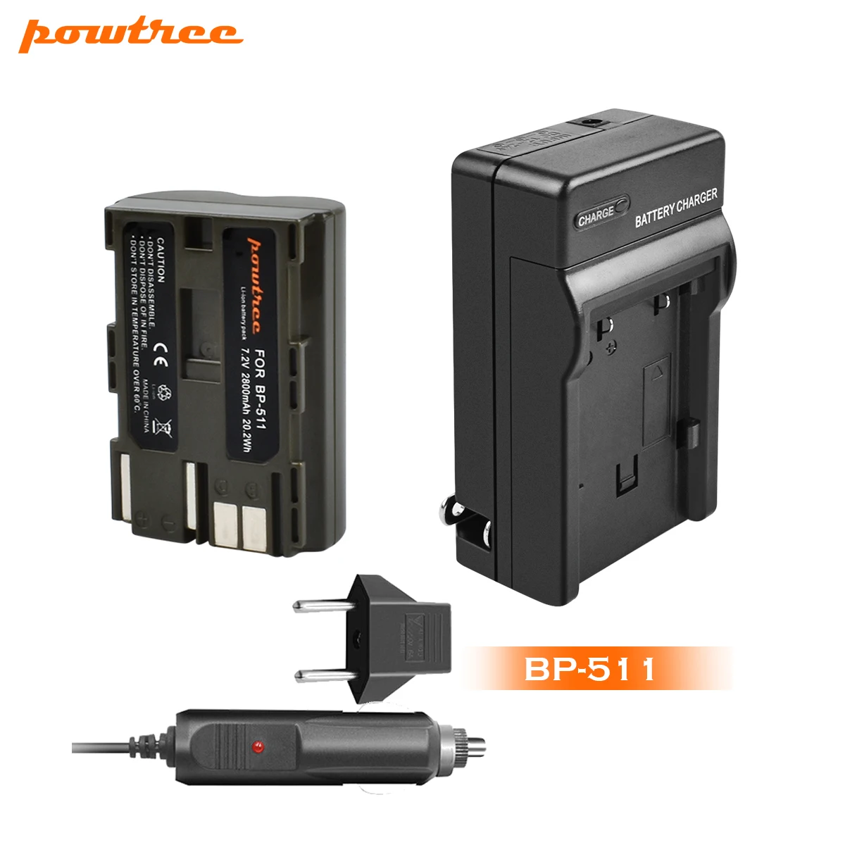 Powtree 2800 мАч BP 511 BP511 511A батарея + зарядное устройство для Canon G6 G5 G3 G2 G1 EOS 300D 50D 40D 30D 20D 5D
