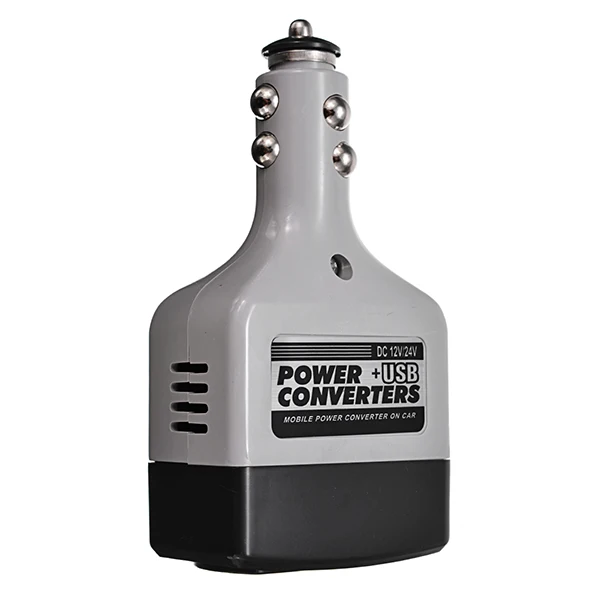 DC 12V 24V к AC 220V Автомобильное зарядное устройство преобразователь питания USB выход