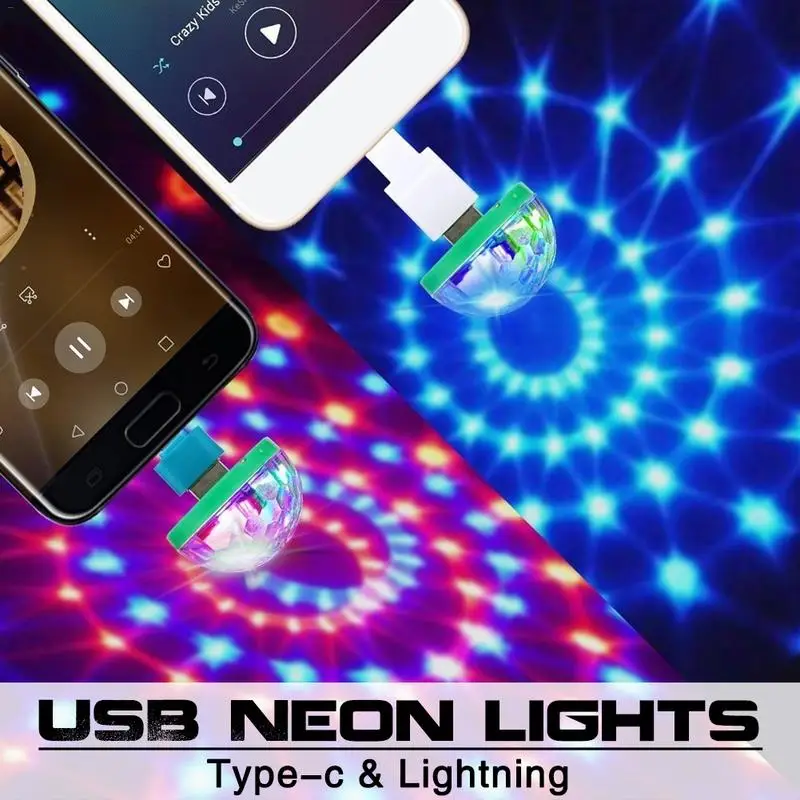 Новый 14 Вт Лазерный свет мини RGB LED мобильный телефон диско шар форма сценический