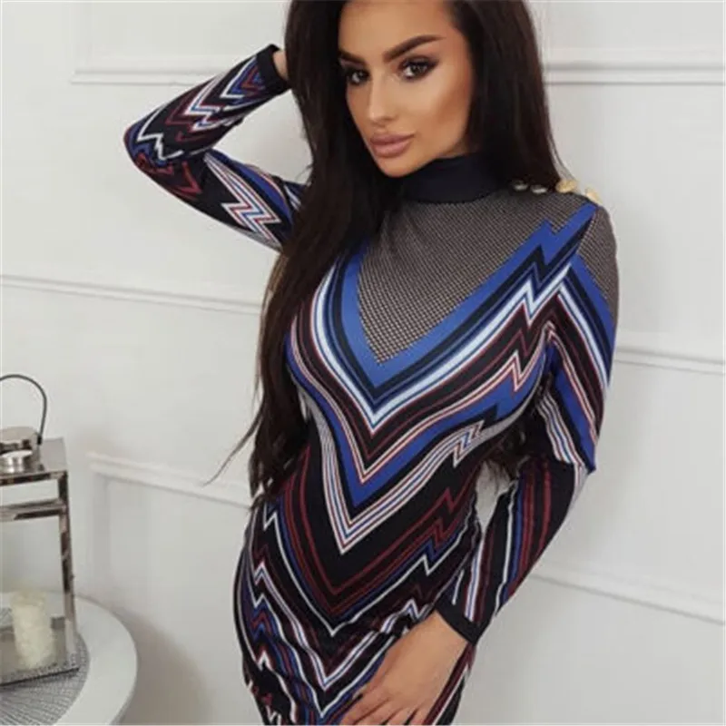 Платье с длинным рукавом Boho шифоновое пляжное мини платье в полоску принтом