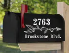 Персонализированная адресная наклейка для набора почтовых ящиков из двух пользовательских адресных наклеек. Бохо Приключения почтовый ящик Декор виниловая наклейка DIY EM07