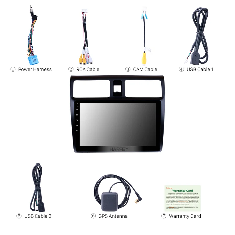 Harfey 10 1 дюймовый автомобильный GPS радиоприемник для 2005 2006 2007 2008 2010 Suzuki Swift Android 8