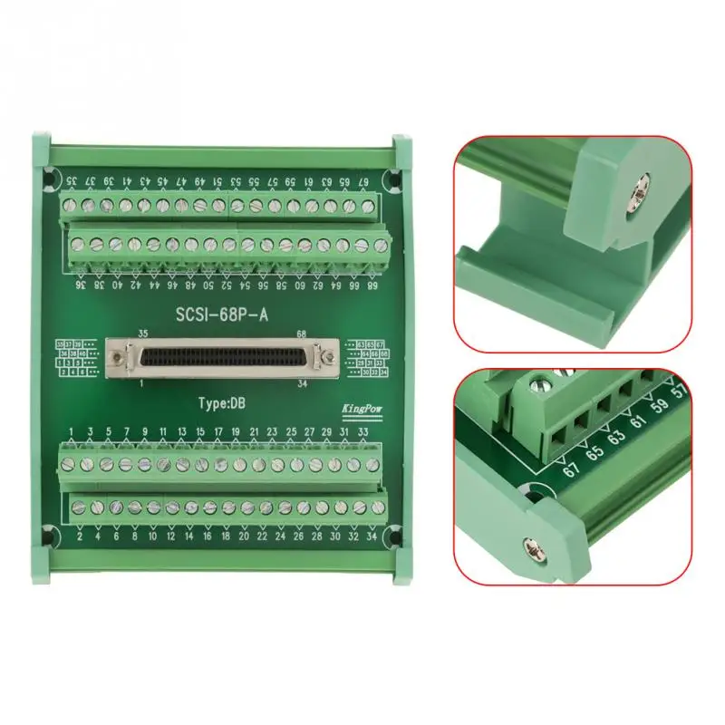 SCSI68 68 контактный дБ тип гнездовой соединитель клеммные блоки Модуль платы