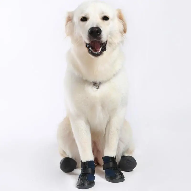 4 шт./комплект Горячая распродажа зимних сапожек для собак, водонепроницаемые, для маленьких и больших собак, из хлопка, с антипродолзным покрытием для Чихуахуа. Размеры S, M, L. Продукт A30.