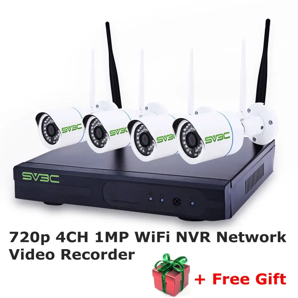 SV3C 720 p 4 канала 1MP WiFi сеть NVR видео Регистраторы Встроенный выделенной