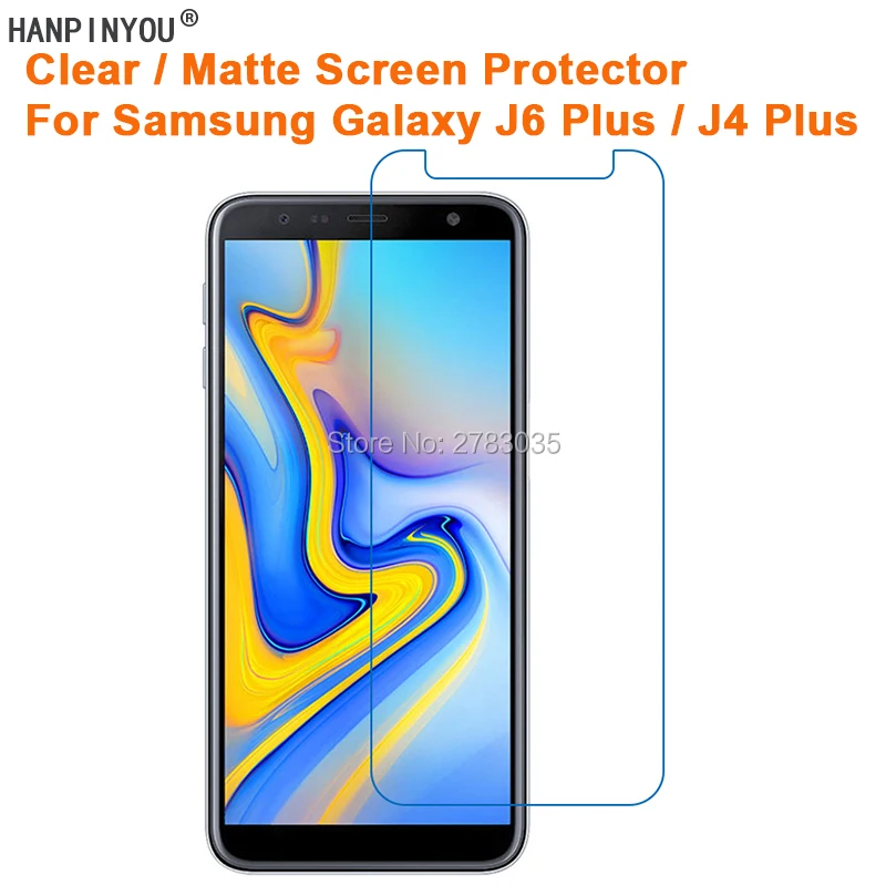 Прозрачная глянцевая/Антибликовая матовая защитная пленка для Samsung Galaxy J4 J6 Plus (2018)