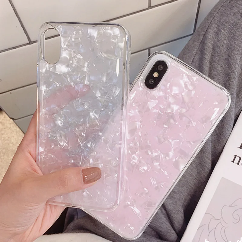 Чехол для Телефона iPhone 7 8 6 6S Plus блестящий чехол с узором из мягкого силикона