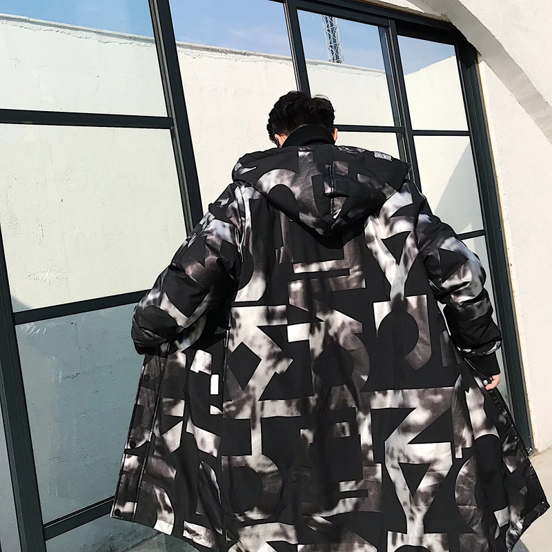 2018 Winter Jacket Men Streetwear Hip Hop Male Hooded Overcoat Warm Cotton Coat Clothing Thicken Casual Parkas Erkek Mont | Мужская