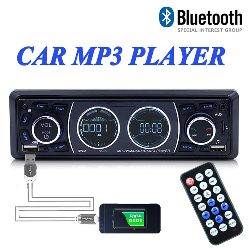 Автомобильный стерео аудио Радио MP3 плеер FM/SD/TF USB AUX вход один 1 Din