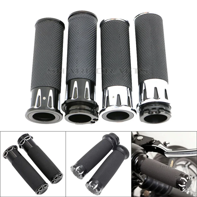 Мотоциклетные ручки 1 &quotс ЧПУ резиновые AR для штырьков Harley Sportster Iron XL883 XL1200 48 Custom
