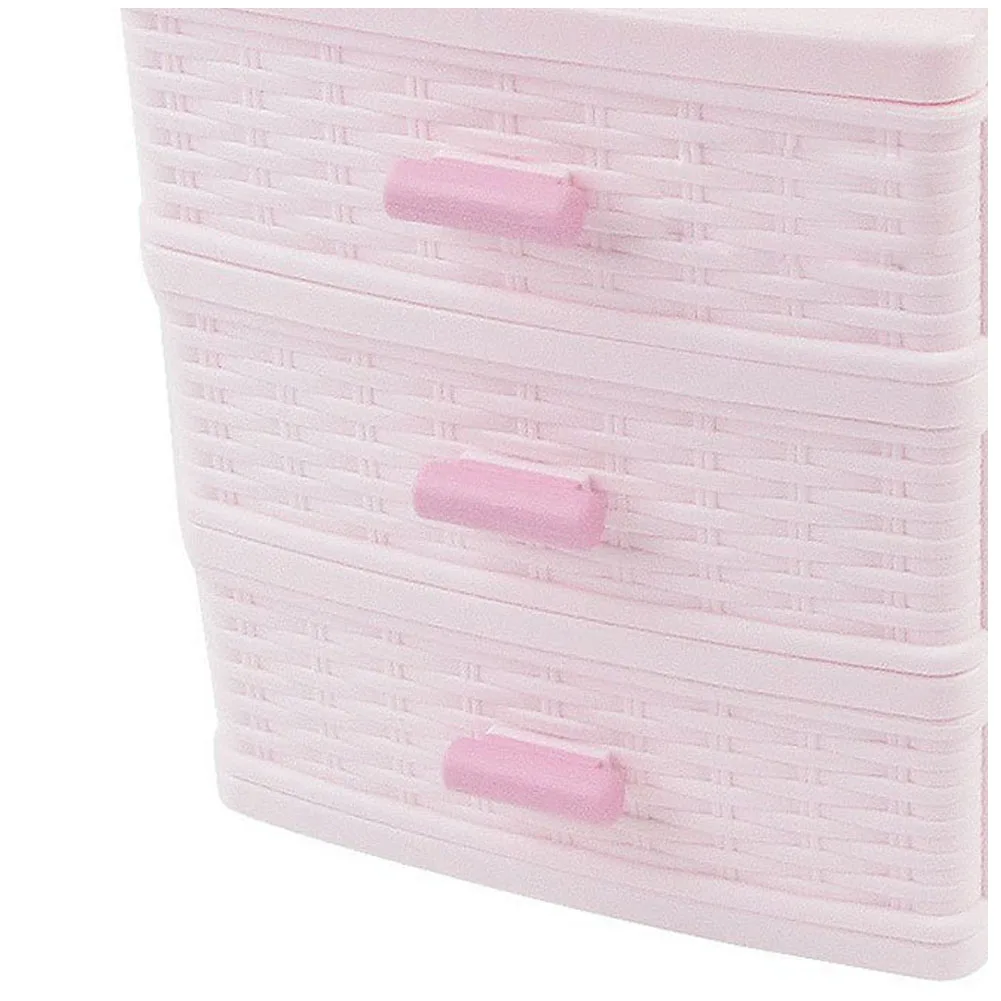 Promotion! Pink Plastic Drawer Designed 3 Compartment Jewelry Storage Box | Boxes &amp Bins