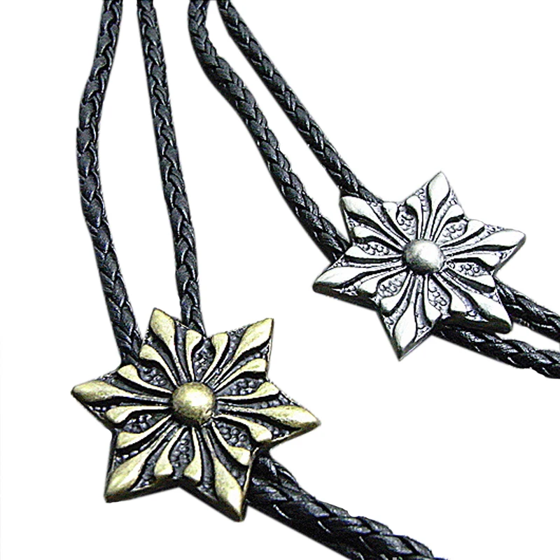

New Arrivals Vivid 3D Snowflake Bolo Ties Romantic Pure Snowflake Men Bolo Tie Novelty Men's Valentines Day Neck Bolo Ties