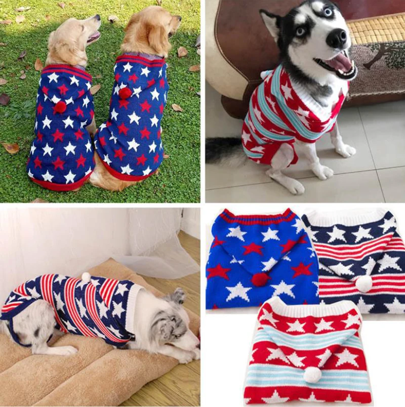 dog clothes big golden retriever samoyed Dog sweater M-XL |
