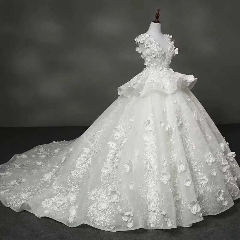 Vivian's Bridal роскошное свадебное платье принцессы с 3d цветочной аппликацией