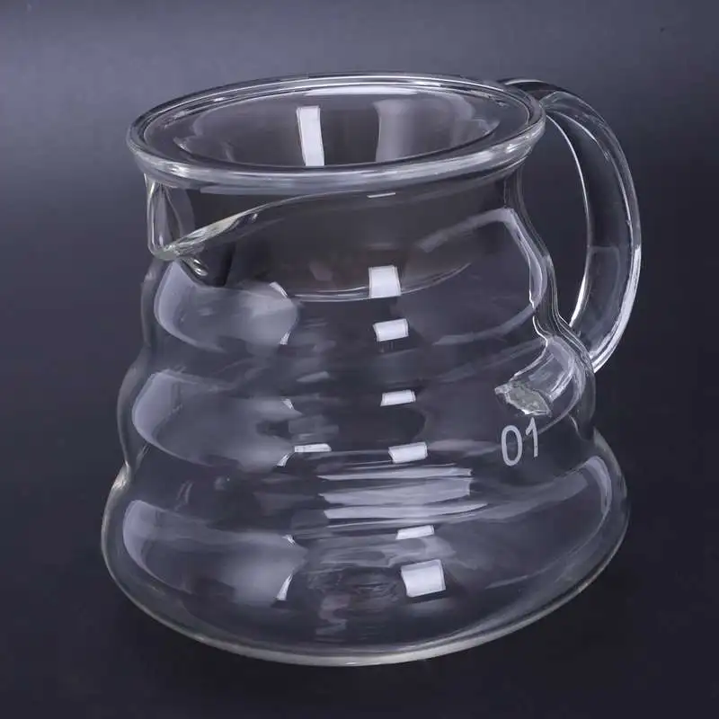 Новый V60 Pour Over Glass Range кофе сервер Carafe капельного чайник Brewer Barista Percolator прозрачный