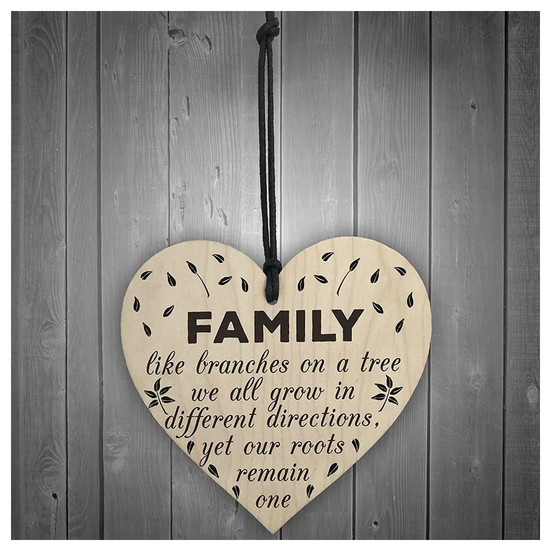 Hot Sale Family Roots Remain One Wooden Hanging Heart Shaped Families Plaque Love Gift | Дом и сад