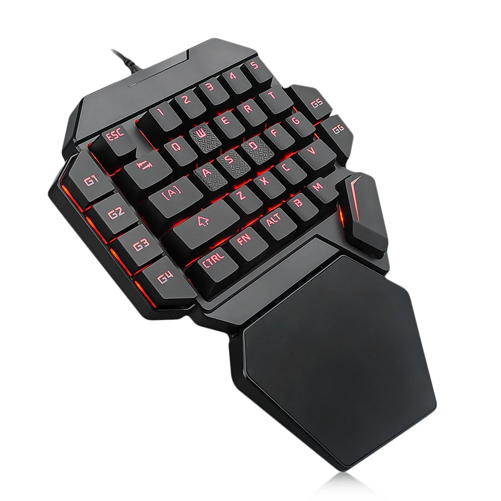 Zeepin K50 RGB Проводная игровая клавиатура 35 ключи одной рукой синий переключатель