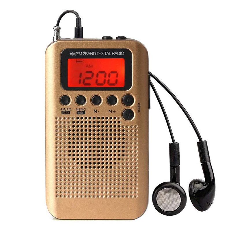Мини Lcd цифровой FM/AM радио динамик с будильником и функцией отображения времени 3 5