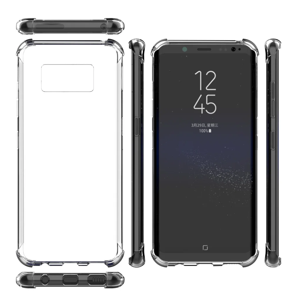 Силиконовый чехол для samsung Galaxy A5 A3 2017 J3 J5 S8 S9 плюс S7 край мягкая обложка анти knock