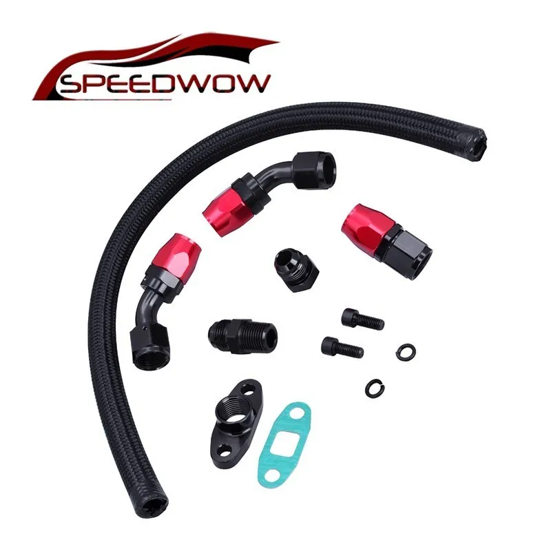 Спидометр для подачи масла SPEEDWOW 10AN комплект из нержавеющей стали в оплетке