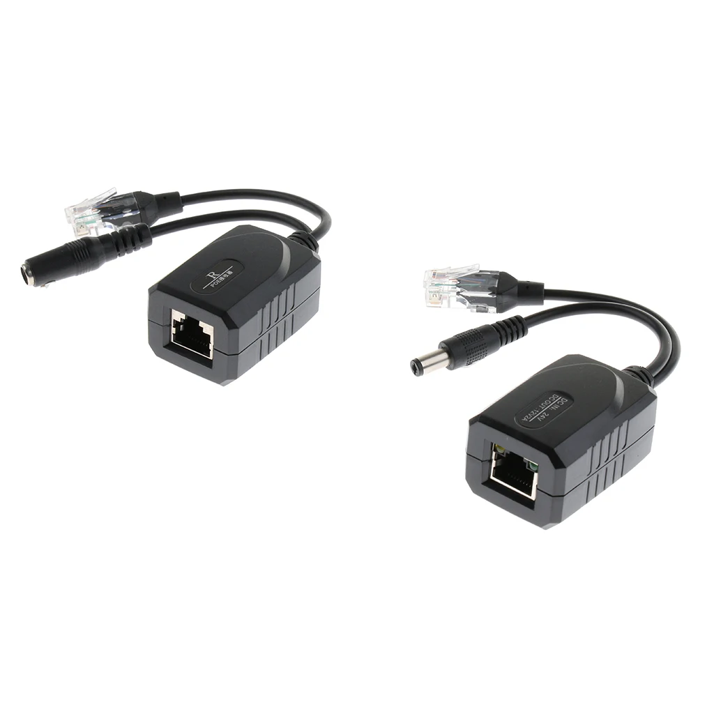 Dovewill 2 шт. от 24 В до 12 Power Over Ethernet Пассивный фотоадаптер ABS POE сплиттер|Компьютерные