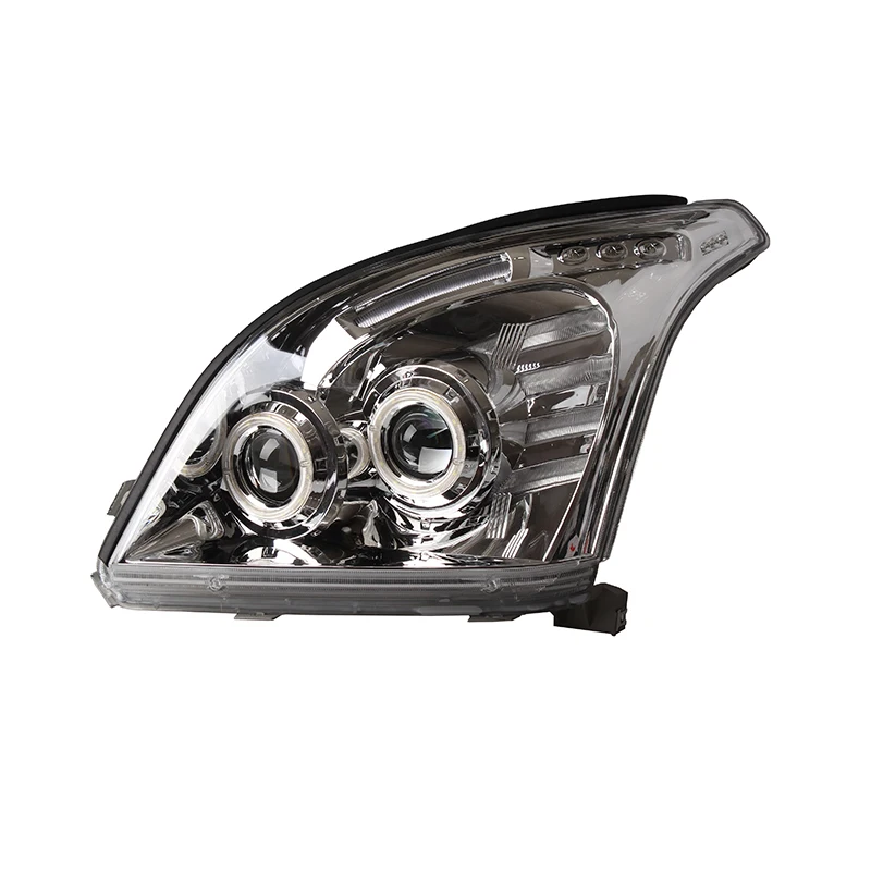Головной светильник в сборе для Toyota Land Cruiser Prado 2003-2009 светодиодный halo