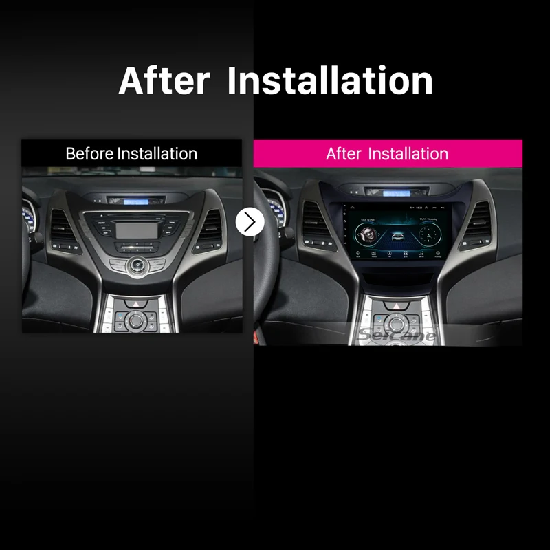 Seicane 9 дюймов для 2014 2016 Hyundai Elantra авто GPS навигация Bluetooth Сенсорный экран