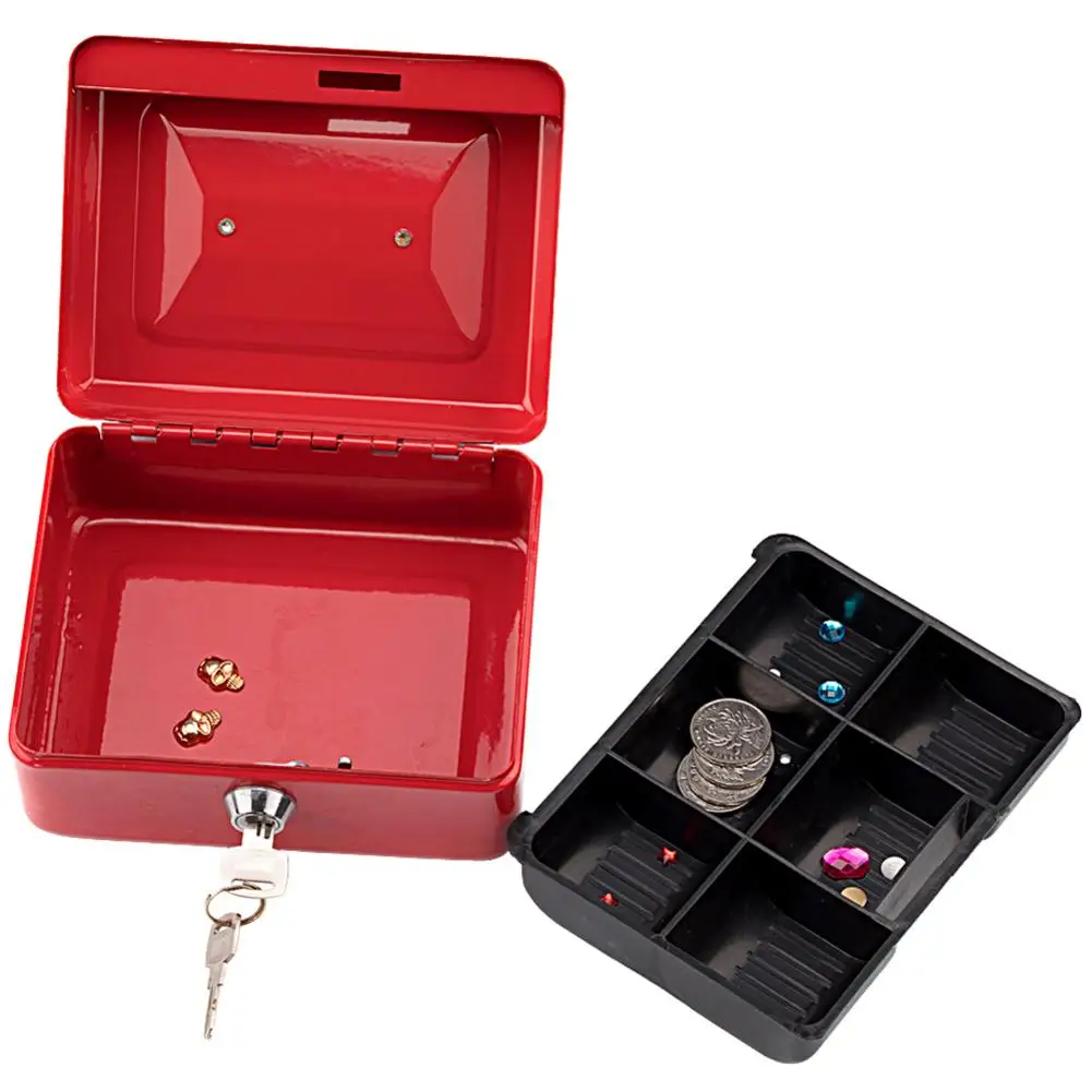 15 2X11 8X8 см Лучшая цена Нержавеющая сталь касса деньги Box Security Lock с замочком