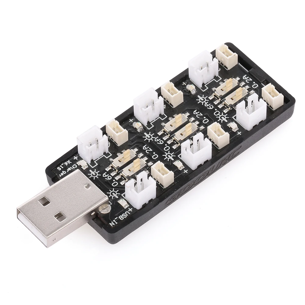 6 одновременно заряжаемых батарей 1S LiPo зарядное устройство USB полная зарядка