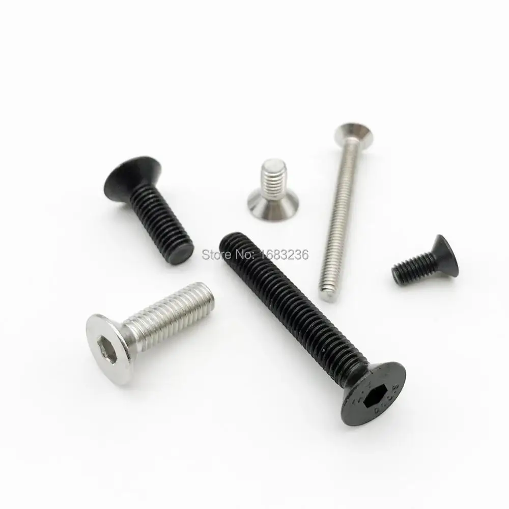 10/50 шт. M2 M2.5 M3 M4 M5 M6 Black grade 10 9 304 A2 Шестигранная розетка из нержавеющей стали плоский