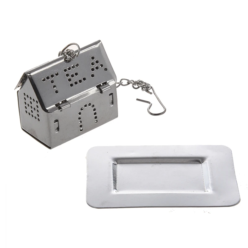 SODIAL (R) Серебряный тон мини поднос в форме дома чай заварка чайный шар набор | Дом и