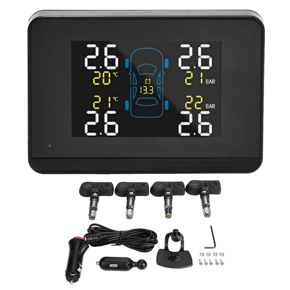 Автомобильный TPMS система контроля давления в шинах ЖК-прикуриватель USB зарядное
