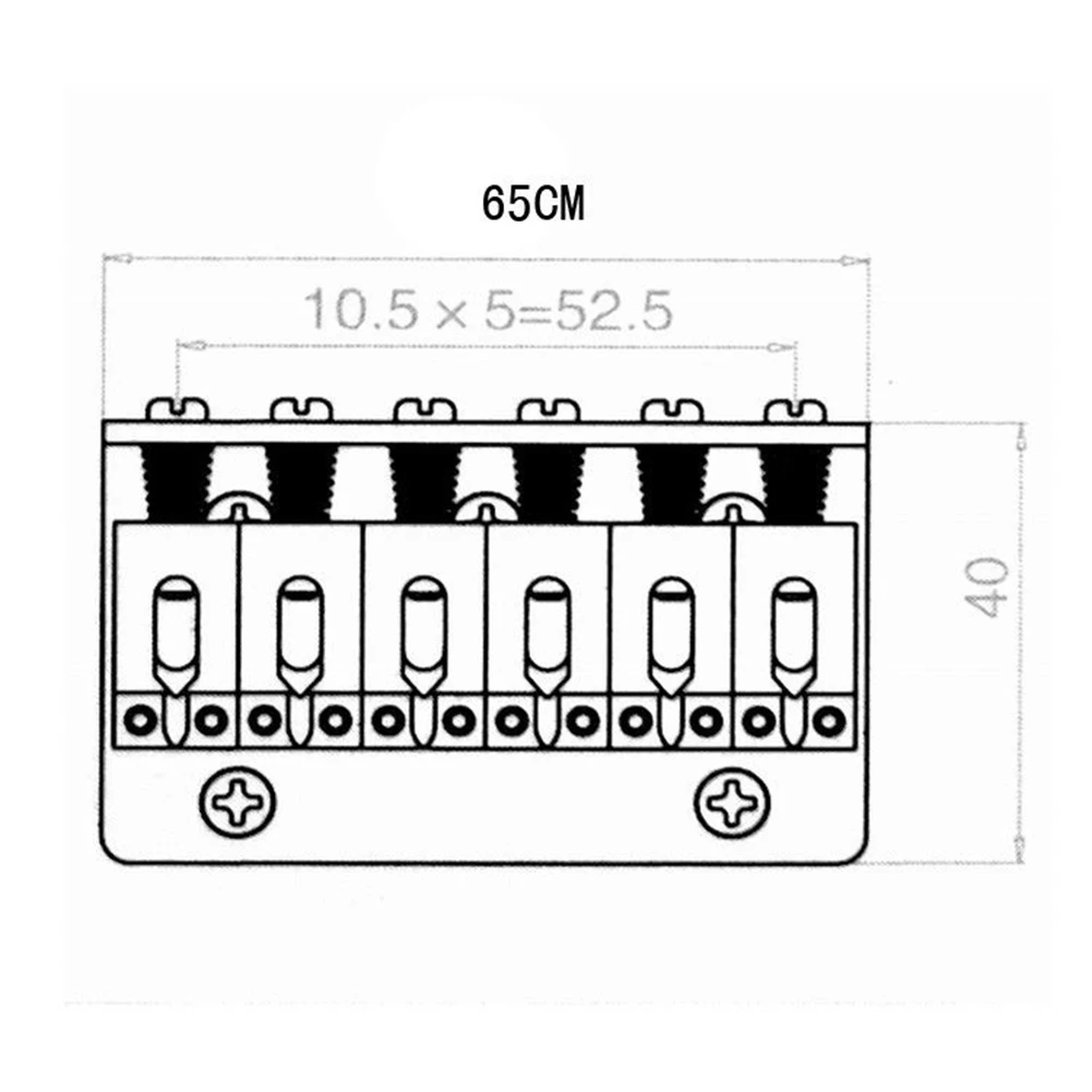 

6 String Saddle Top Loading 78mm Electric Guitar Metal Fixing Bridge Accessories