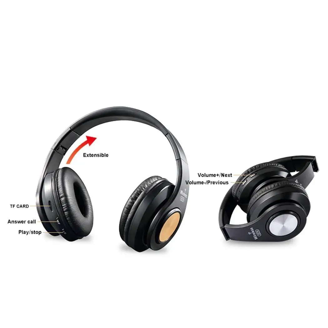 Беспроводные наушники Bluetooth с tf-картой 119dB 200Hz-20000 KHz 32 до 10 часов музыкальные