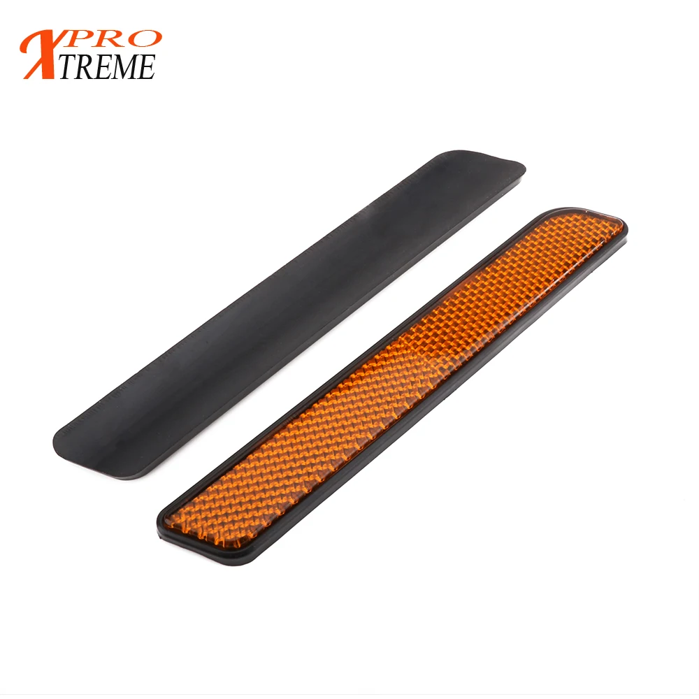 Motorcycle 2 PCS Plastic Front Fork Reflector Lower Legs Slider Safety Warning For Harley lower leg sliders Dyna Super Sportster |