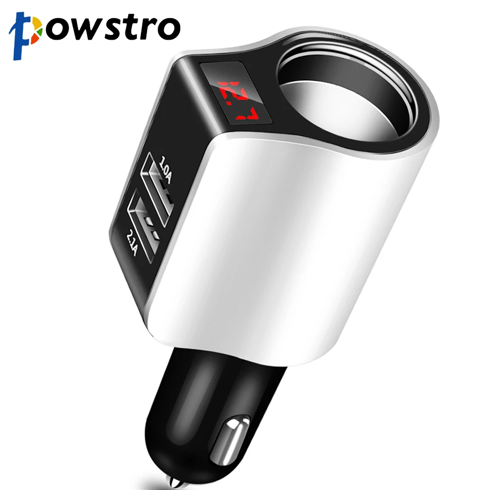 Два порта USB 5V 3.1A автомобильное зарядное устройство поддерживает отображение