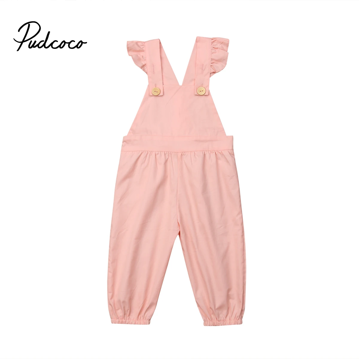 Pudcoco/розовые брюки на подтяжках для новорожденных девочек штаны-шаровары