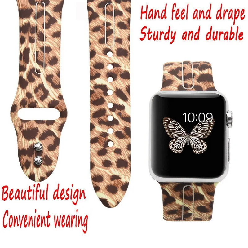 Силиконовый ремешок для часов Apple Watch 44 мм/42 мм 40 мм/38 спортивный Suave iwatch 4 3 2 1 Correa с