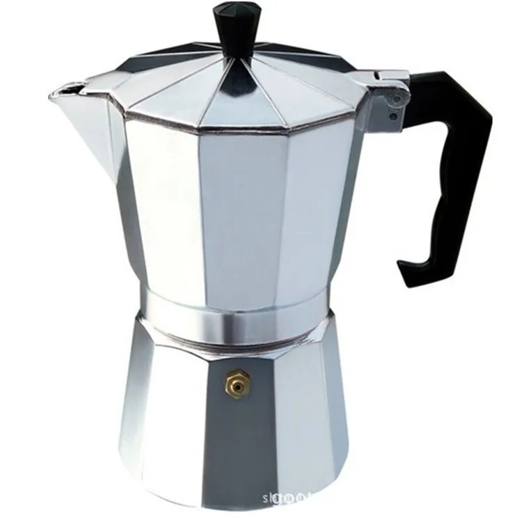 Легкая итальянская портативная Кофеварка Moka из алюминия с фильтром для быстрого