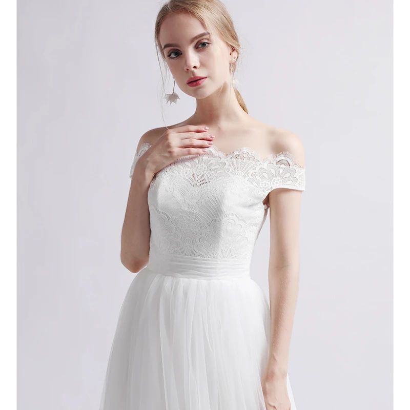 Элегантные кружевные платья с вырезом лодочкой и открытой спиной Vestidos De Novia Boda