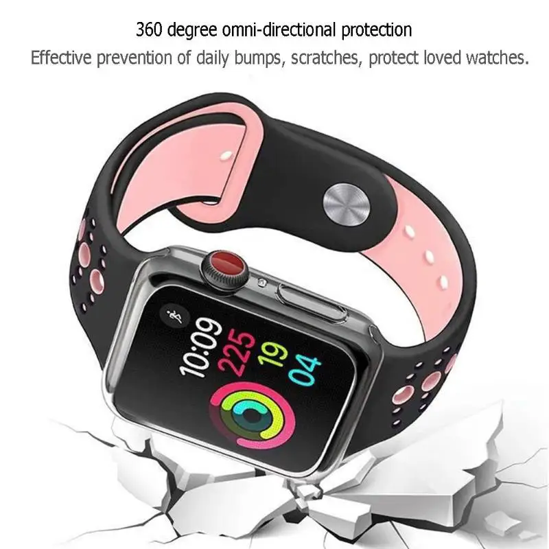 Ультратонкий Мягкий защитный чехол из ТПУ с полупокрытием для Apple Watch Series 4