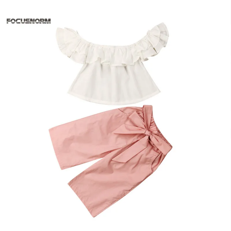 Новинка 2019 года весенний комплект из 2 предметов для маленьких девочек
