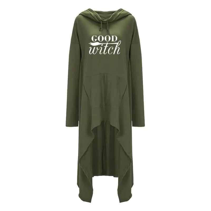 Hoodies For Women Long Irregular Letters Print Sweatshirt Femmes Sweatshirts Tops Female Printing Youth Thick Creative | Женская одежда