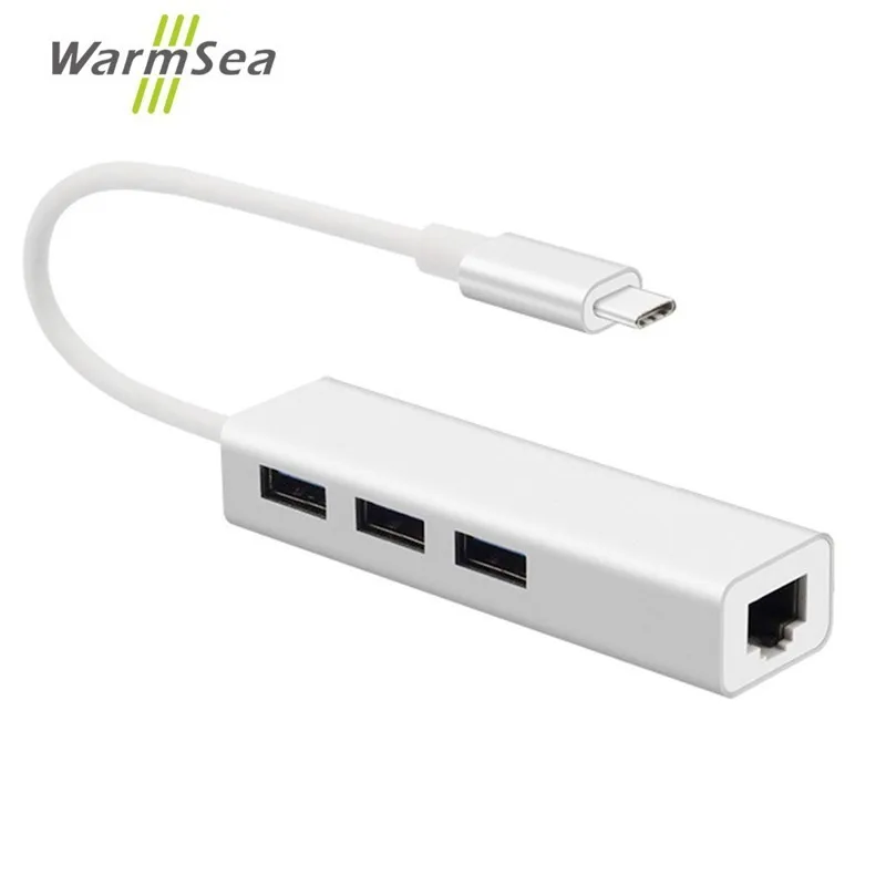 Usb type C концентратор адаптер с гигабитным портом Ethernet usb порты RJ45 высокоскоростной