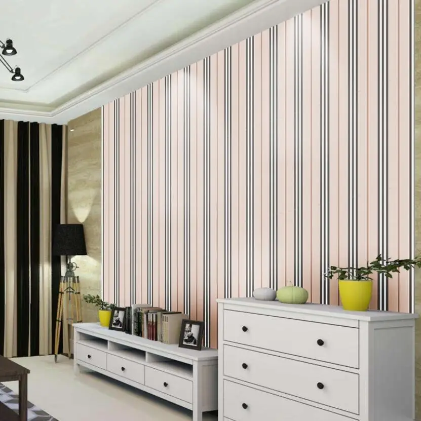 

Fashion Modern Stripe Wall Paper Diy Horizontal Vertical Strip Living Room Wallpaper Pvc Self Adhesive Dorm Room Decor Ez103
