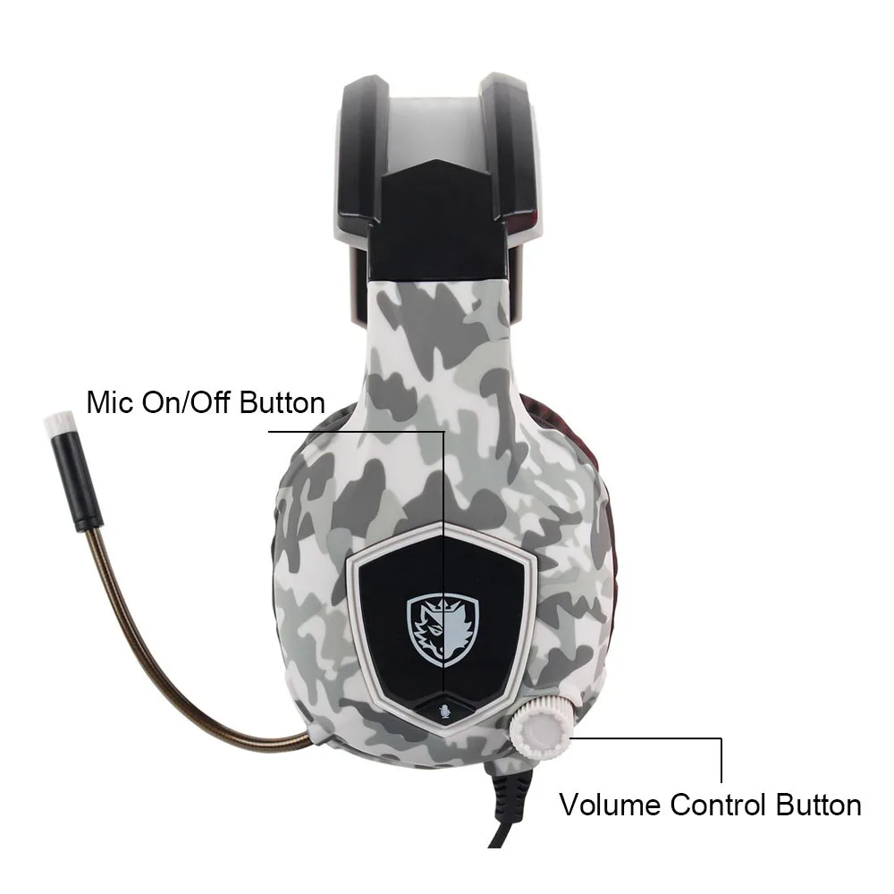 IG Sades Sa818 Casque Ps4 игровая гарнитура с микрофоном камуфляж стерео наушники для ПК