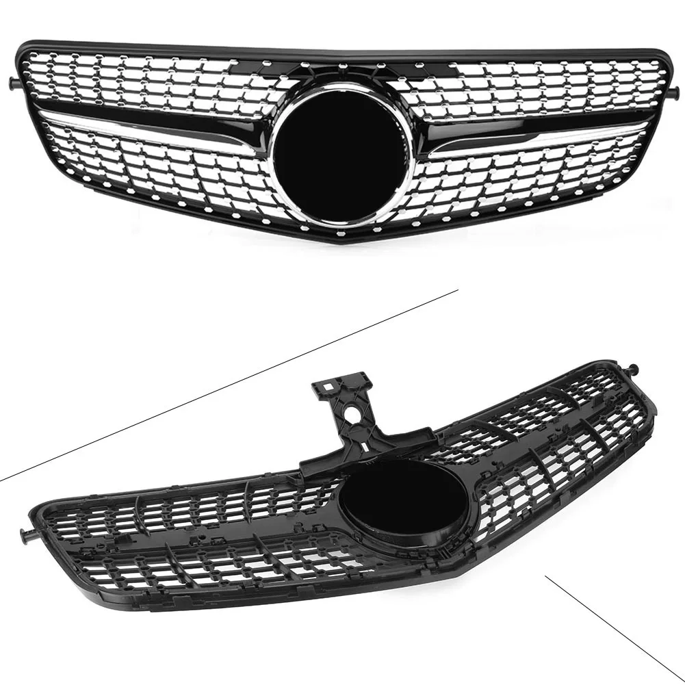 Передняя решетка для Mercedes Benz C CLASS W204 C180 C200 C300 2008 2009 10 11 12 13 2014 АБС пластик с